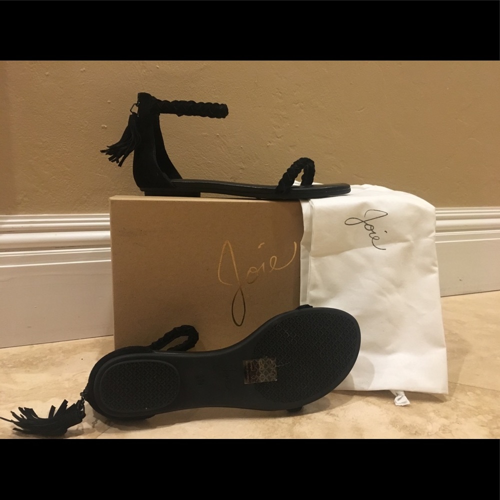 Joie Amina Black Suede Flat Size 37.5